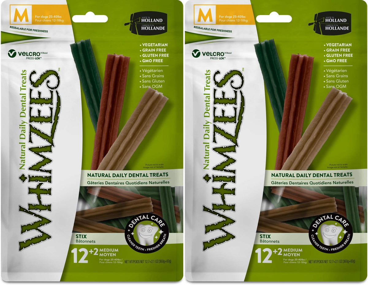 Whimzees Stix para perros medianos, palitos fáciles de agarrar que apoyan la higiene bucal