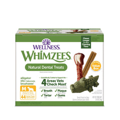 Whimzees: paquete de premios dentales para perro mediano, favorece limpieza diaria.