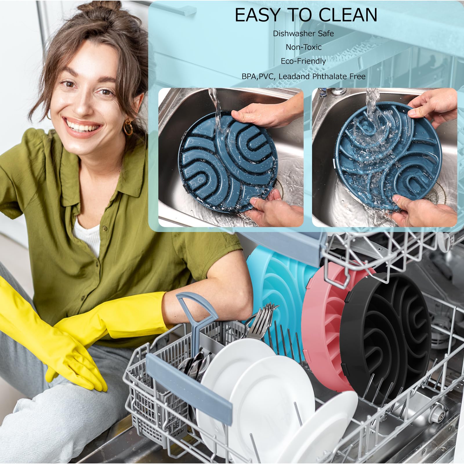 WHIPPY dimensiones 9.64 pulgadas, negro, comedero para perro grande