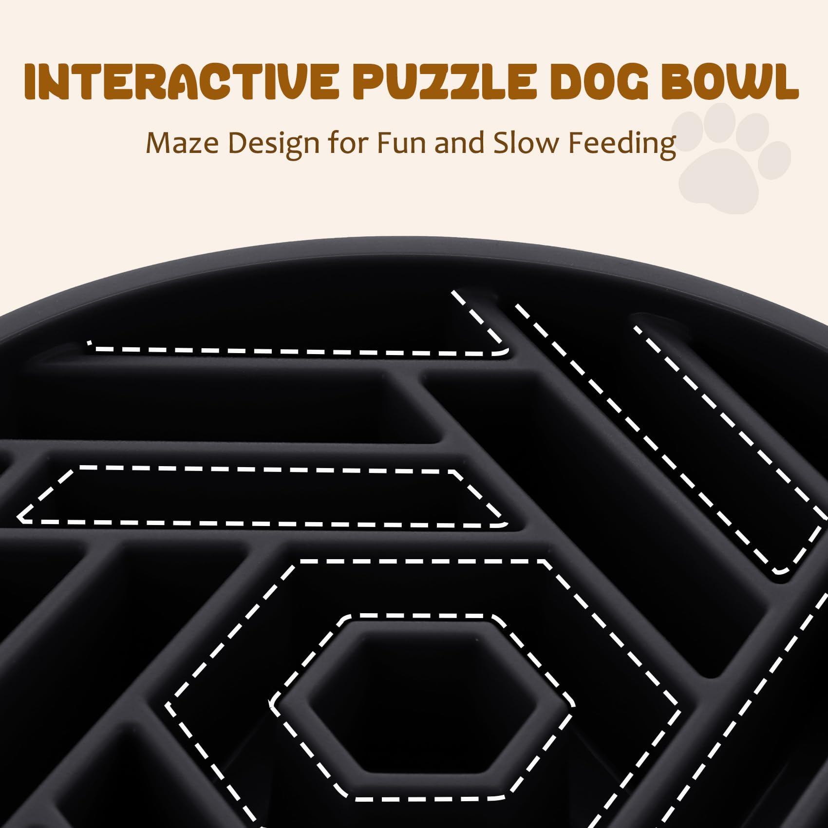 Whippy diseño laberinto rompecabezas para mantener al perro ocupado durante la comida.