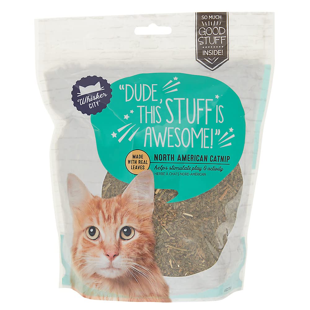 Whisker City Hierba gatera con hojas reales para aromatizar zonas de juego.