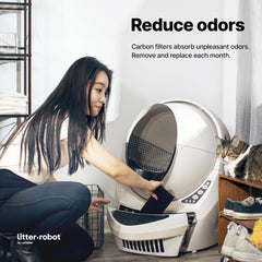 Whisker Litter-Robot3: absorción de olores, frescura en el área de la caja.