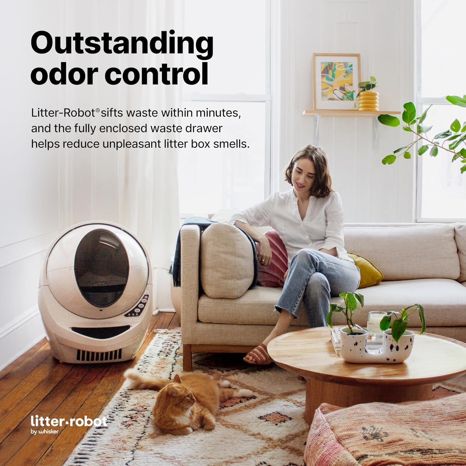 Whisker Litter-Robot3: diseñado en EE. UU., alta calidad y durabilidad.