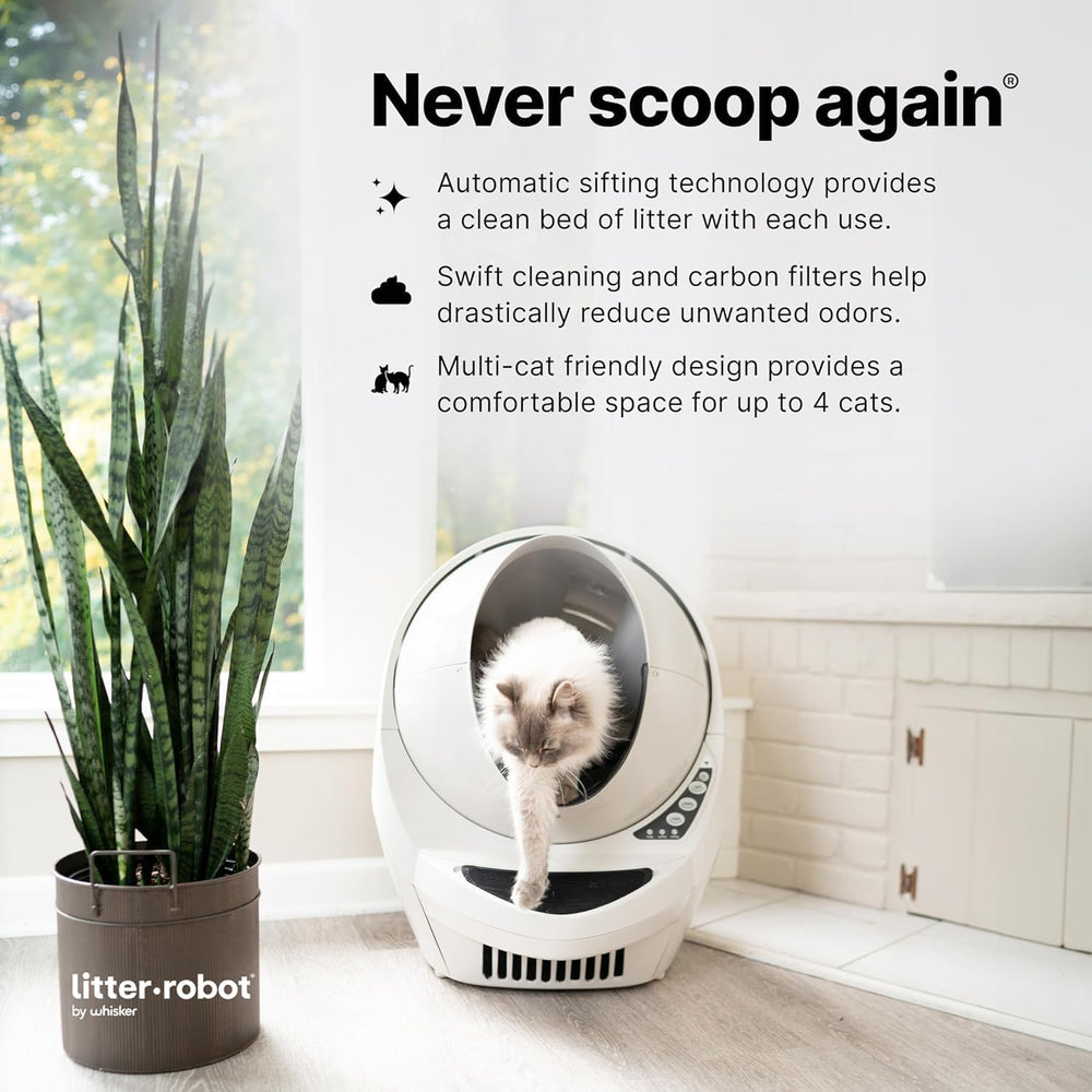 Whisker Litter-Robot3: instalación sin herramientas, reemplazo rápido.