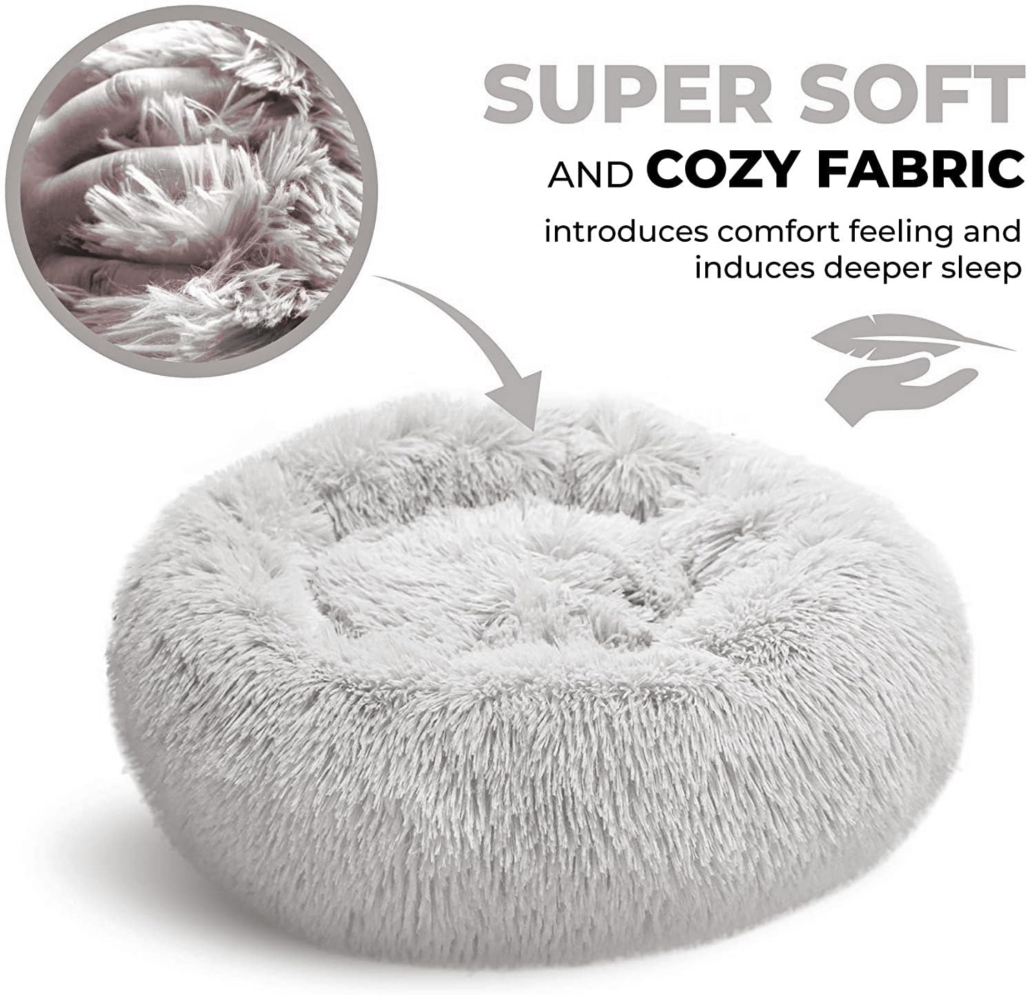 Whiskers & Friends borde elevado para cabeza y cuello en cama interior