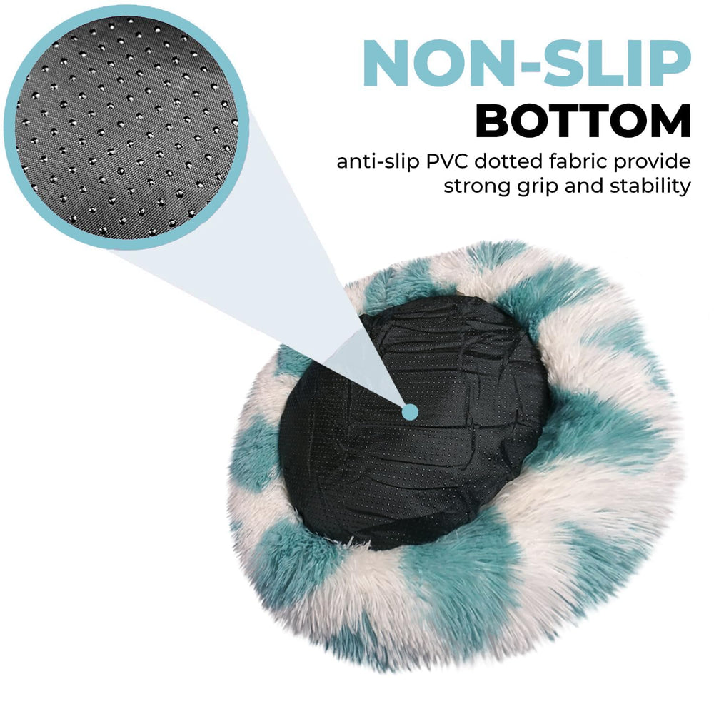 Whiskers & Friends Cama Gato: base suave de felpa para sueño profundo.