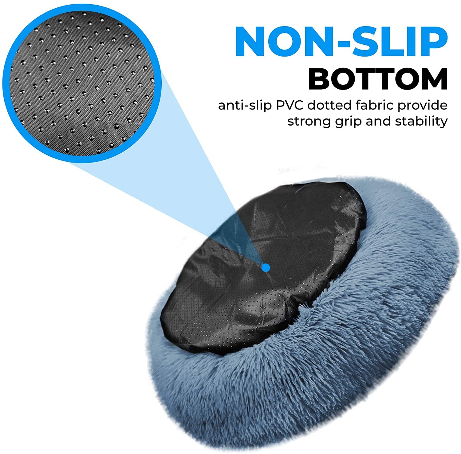 Whiskers & Friends: borde elevado para soporte de cabeza en la cama donut.