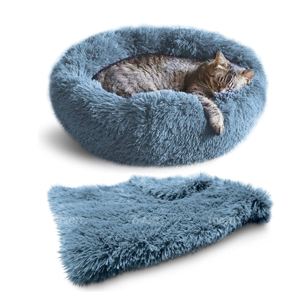 Whiskers & Friends cama redonda para gatos y perros, aporta calor y seguridad.