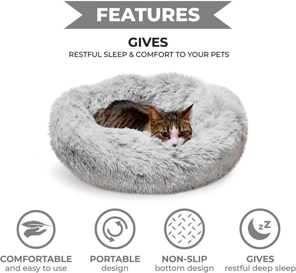 Whiskers & Friends tejido-plush-suave para un descanso diario.