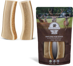 WhiteTail Naturals, astas de alce partidas XL para perros grandes, masticación duradera