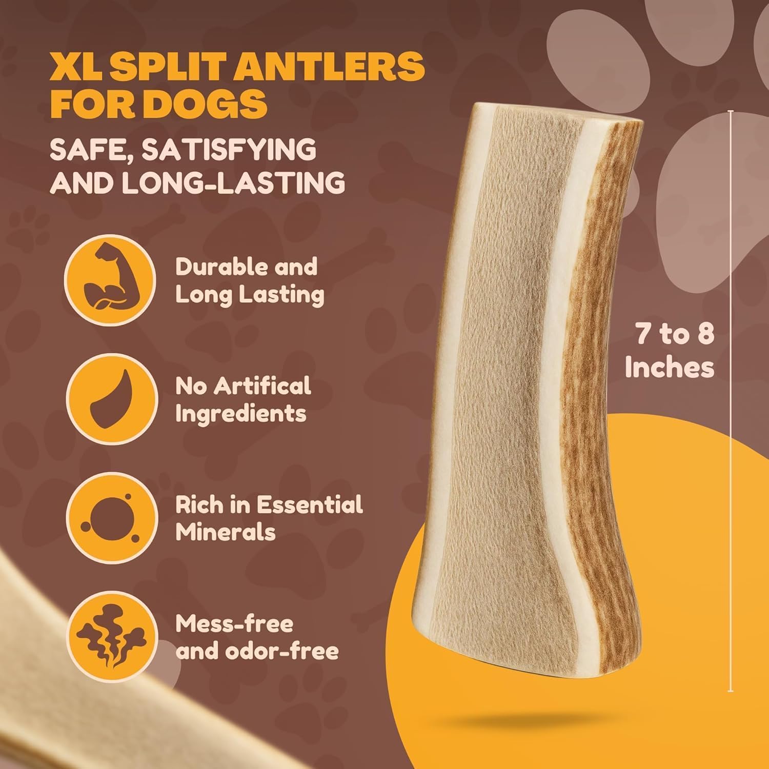 WhiteTail Naturals, astas de alce XL sin aditivos para masticar naturalmente