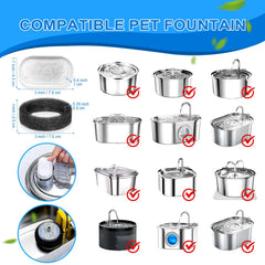 Whksoy filtro gatos, carbono activado y algodón para purificar agua