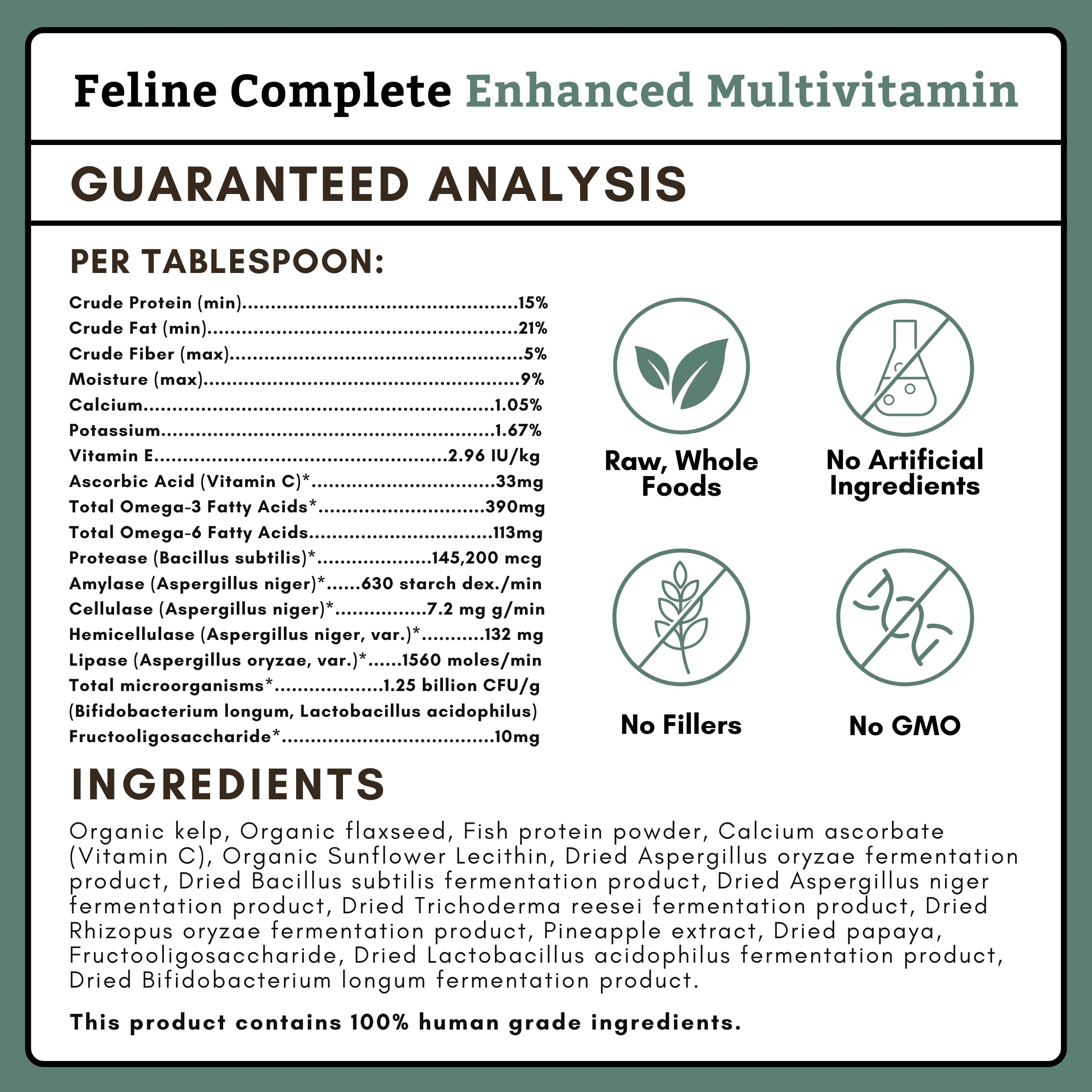 Wholistic Pet Organics Feline Complete, piel y pelaje sanos gracias a nutrientes clave