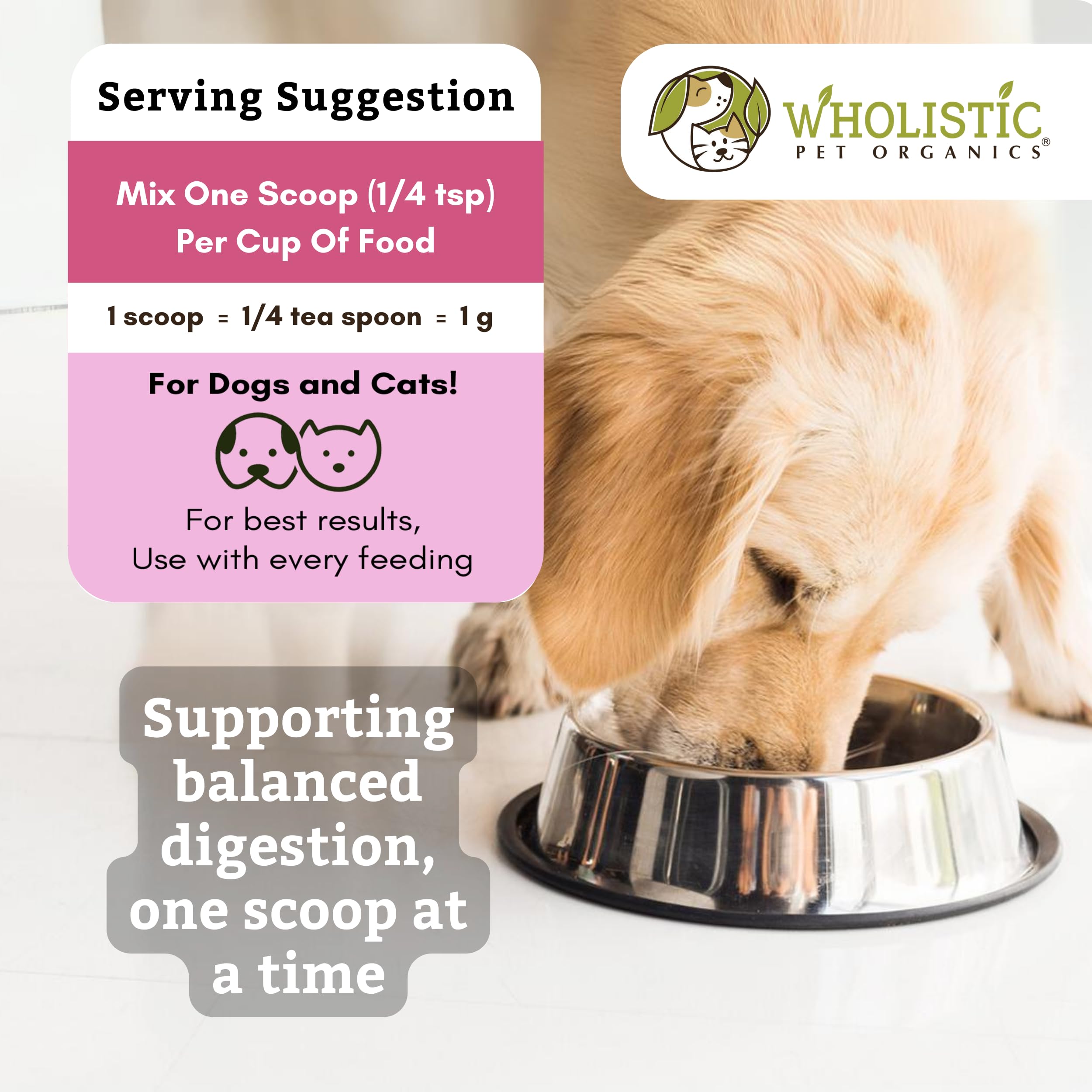 Wholistic Pet Organics Probiotics beneficios para la microbiota intestinal