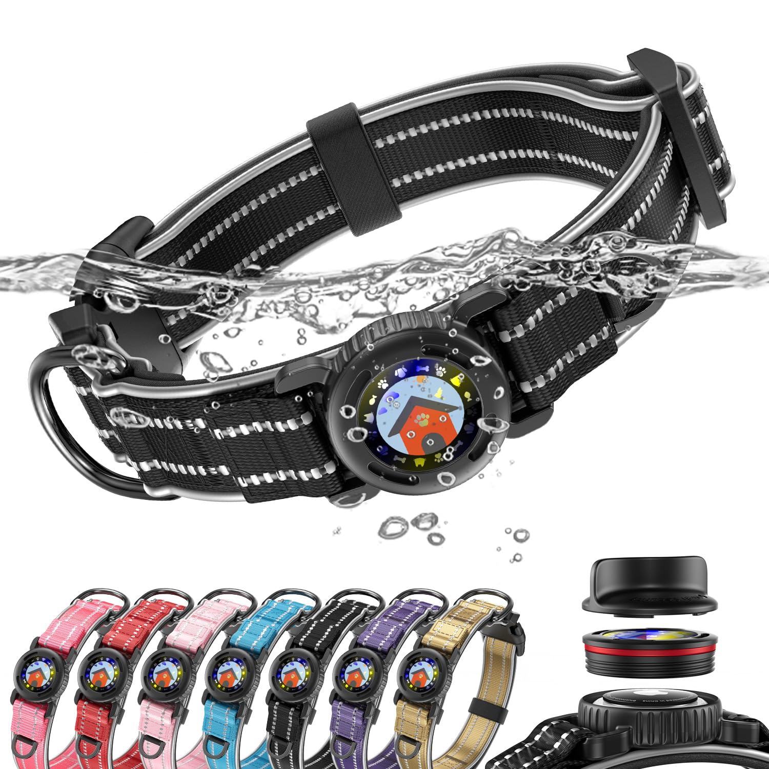 Collar WhoseID AirTag con diseno integrado para rastreo sin accesorios extra