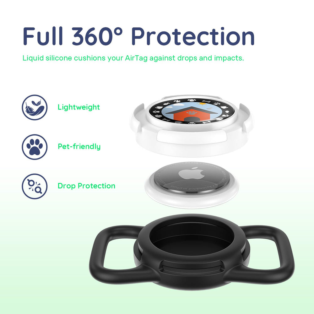 WhoseID AirTag para collar de perro: mensajes de alto contraste para identificar personalidad.