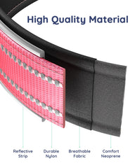 WhoseID collar AirTag reflectivo, mejor visibilidad nocturna para paseos.