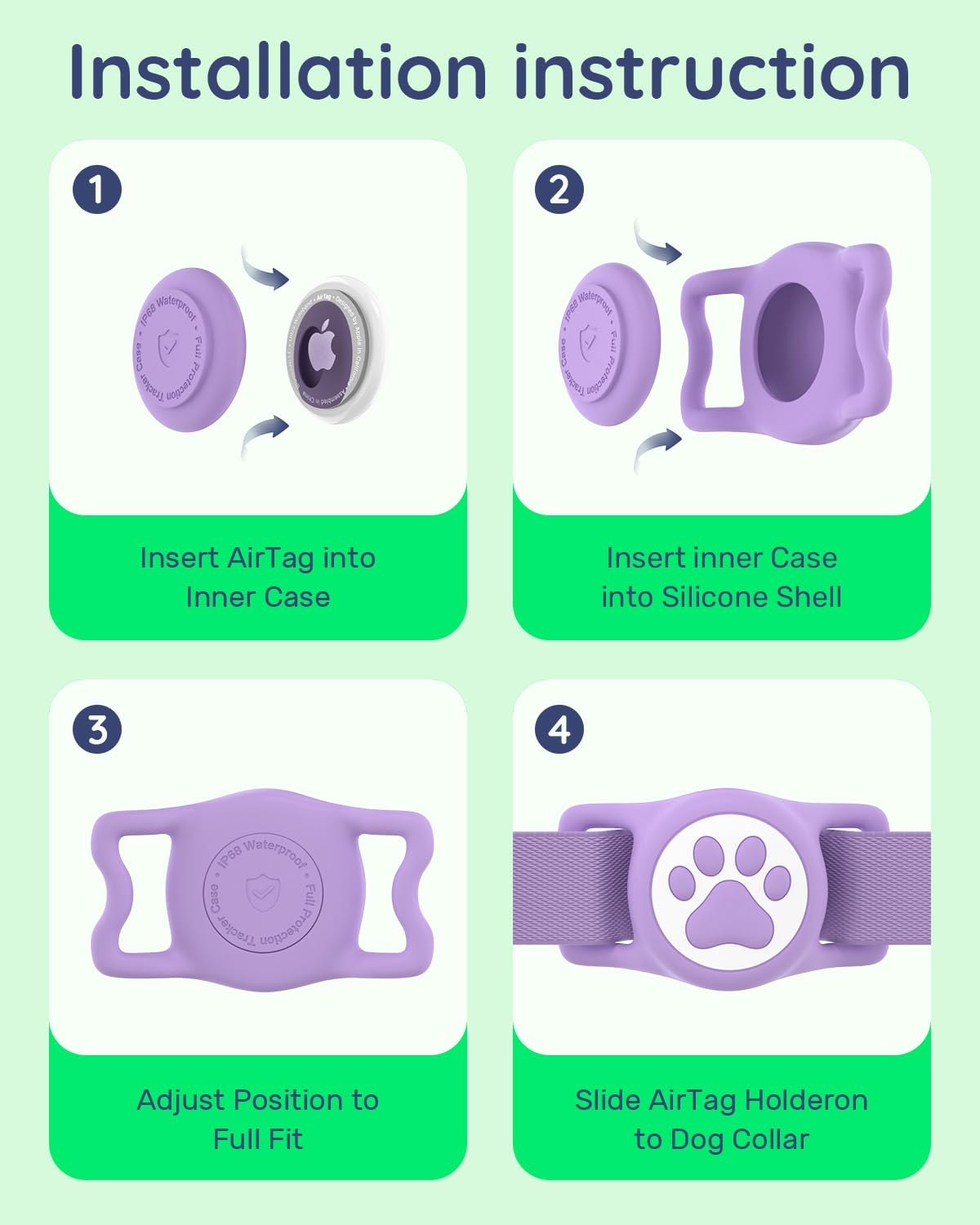 WhoseID AirTag Holder diseño ergonómico y contorneado.