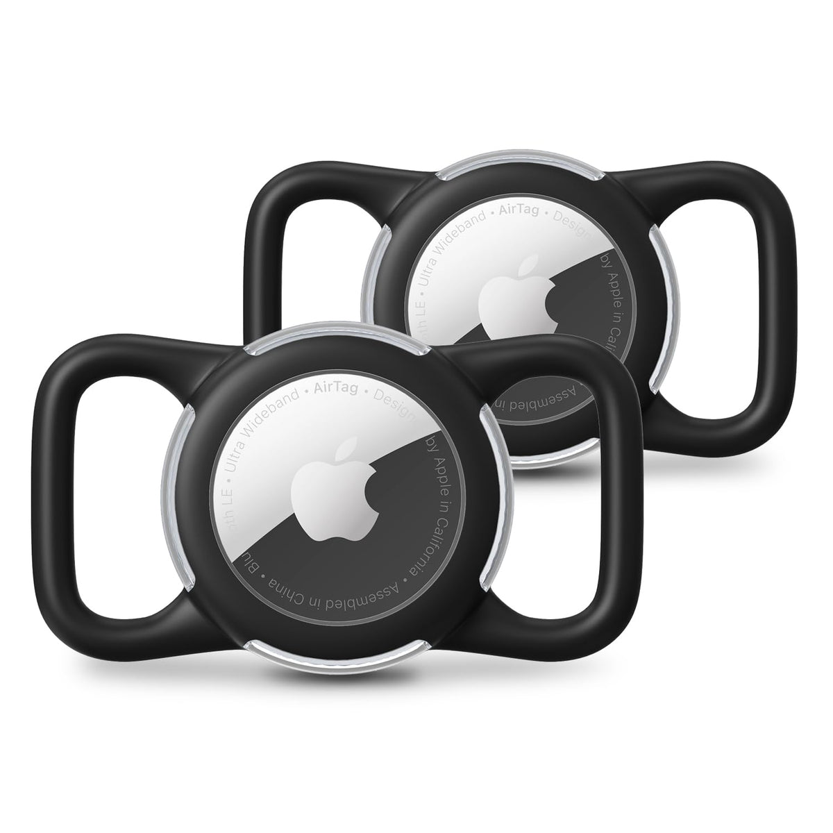 WhoseID portador impermeable para AirTag en collar de perro protege contra agua y polvo.
