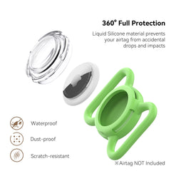 WhoseID funda de silicona suave para etiqueta, instalación fácil en collar.