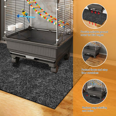 Wibeelee alfombra jaula aves: reduce el ruido al mover la jaula.