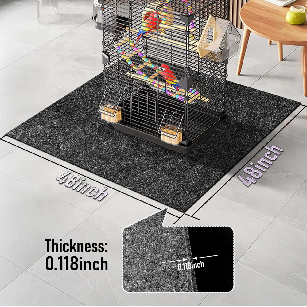 Wibeelee alfombra jaula aves: superficie felpa absorbente para humedad.