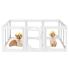 Jaula portátil WICHEMI para perro con doble puerta, mayor seguridad y control.