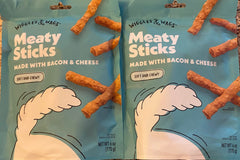 Wiggles & Wags palitos bacón-queso: snack suave para perros.