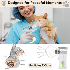 WIKSRY Nebulizador para gatos; diseño ergonómico que favorece el ajuste.