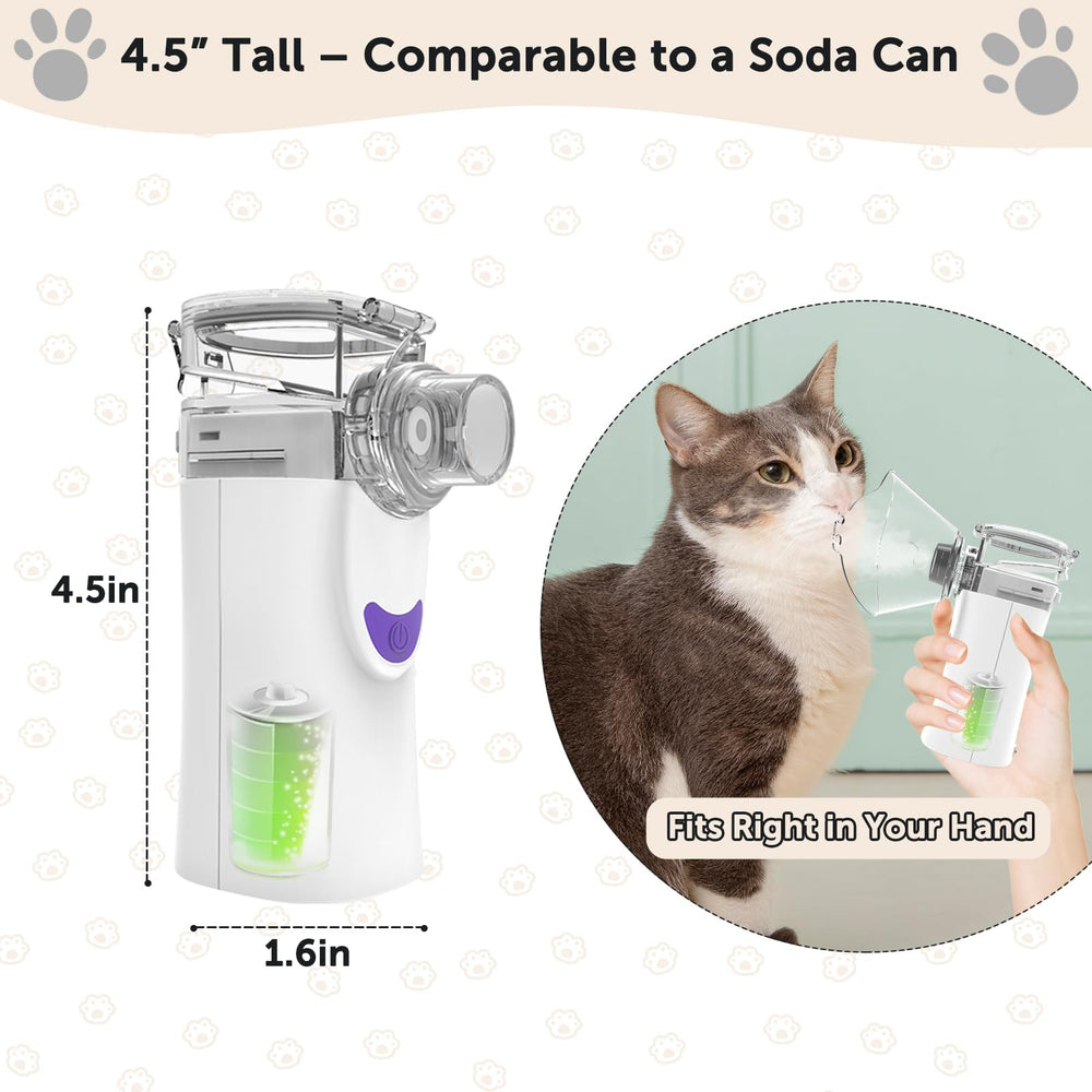 WIKSRY Nebulizador para gatos; fácil limpieza después de cada uso.