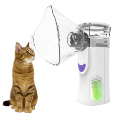 WIKSRY Nebulizador para gatos con máscara ergonómica para un ajuste cómodo.
