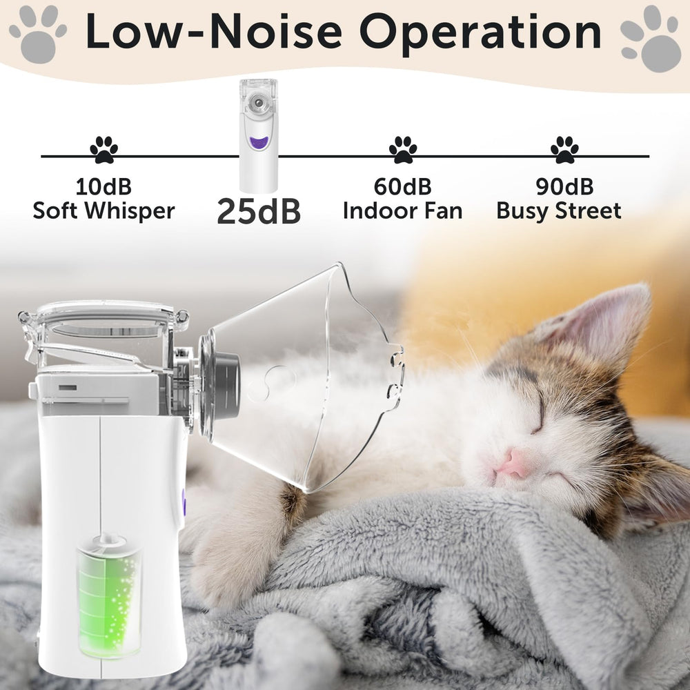 WIKSRY Nebulizador para gatos; ideal para uso doméstico y sesiones rápidas.