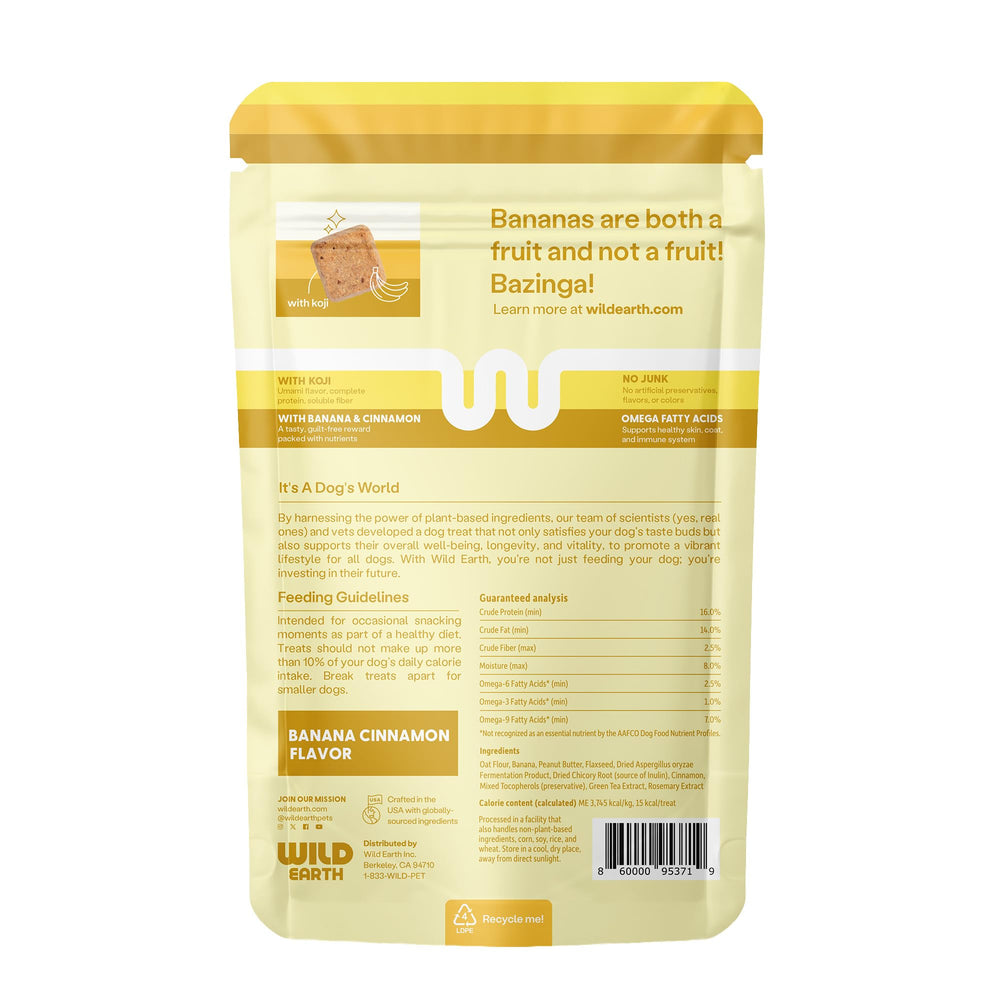 Wild Earth: bocadito con ácidos omega para piel y pelaje sanos.