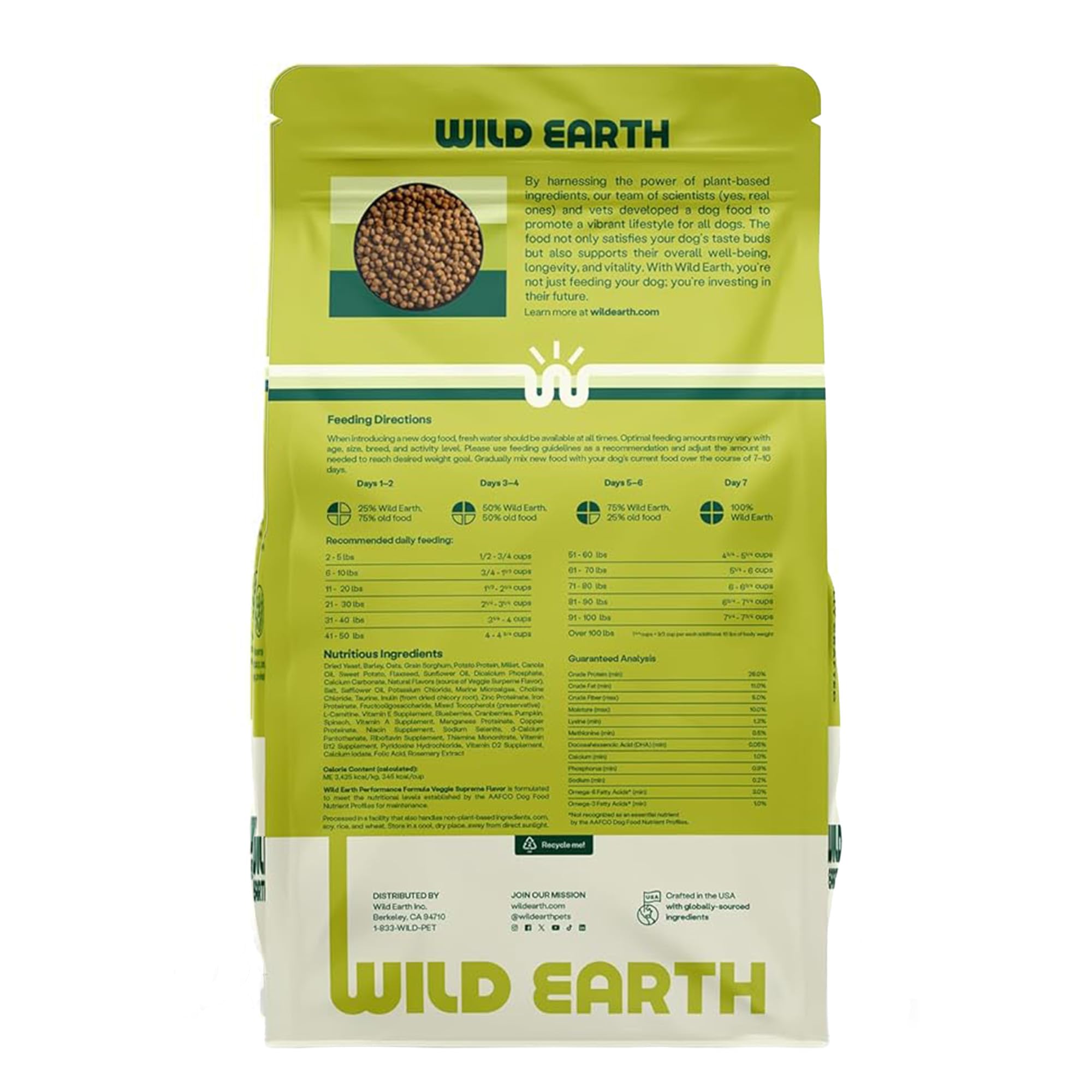 Wild Earth Vegan ingredientes superalimentos avena espinaca calabaza