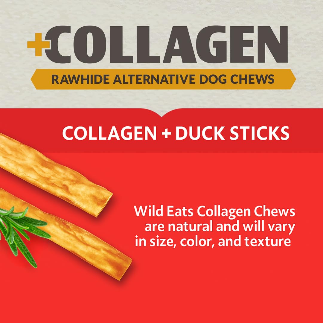 Wild Eats palitos de colágeno para perros, alto en proteína para snack energético
