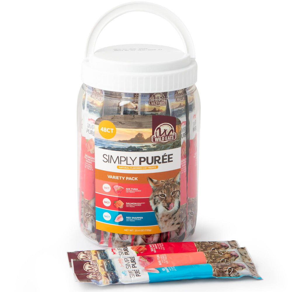 Wild Eats Simply Puree Para Gatos, perfecta para premiar sin culpa.