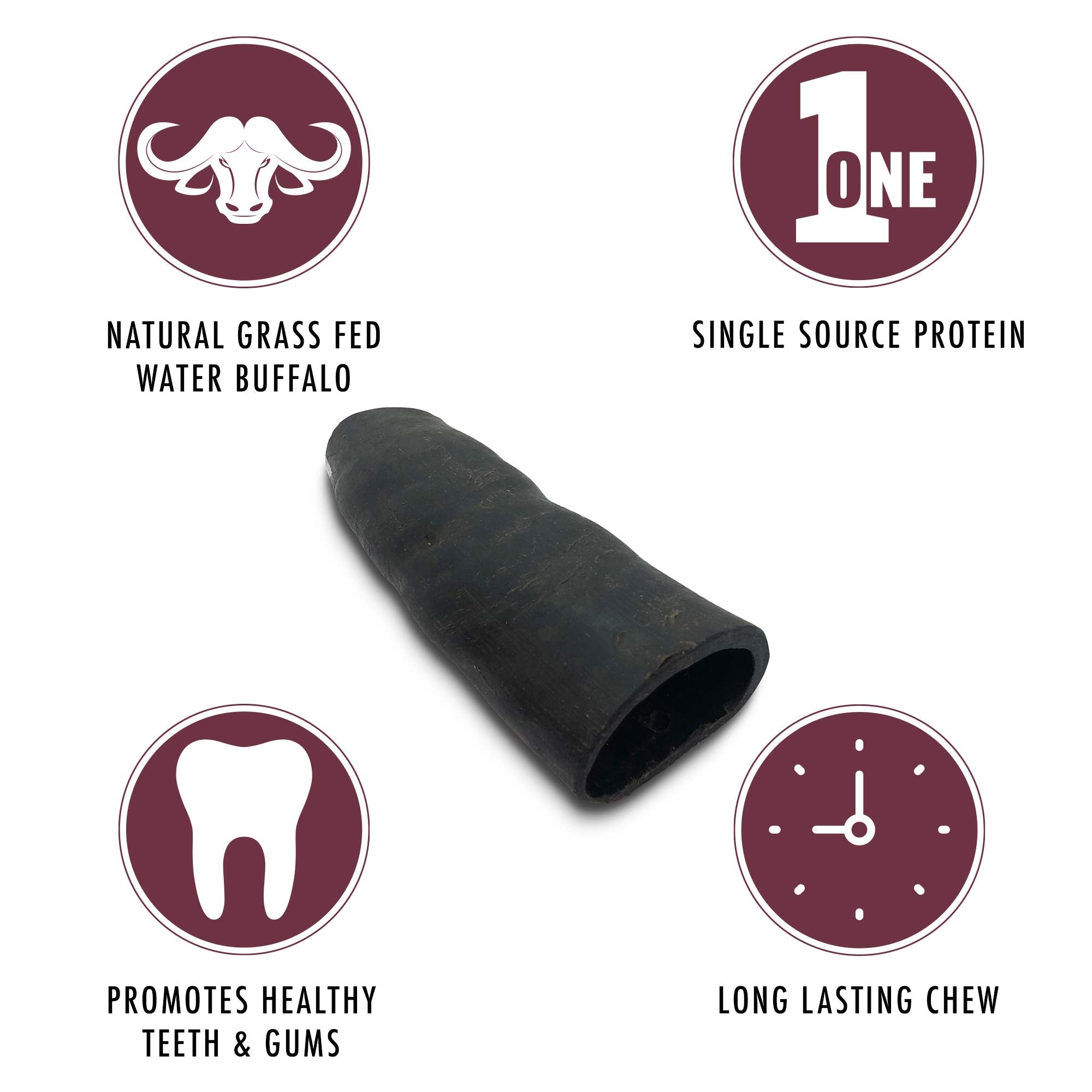 Wild Eats Water Buffalo Tuffie: textura crujiente para perros grandes y masticadores activos.