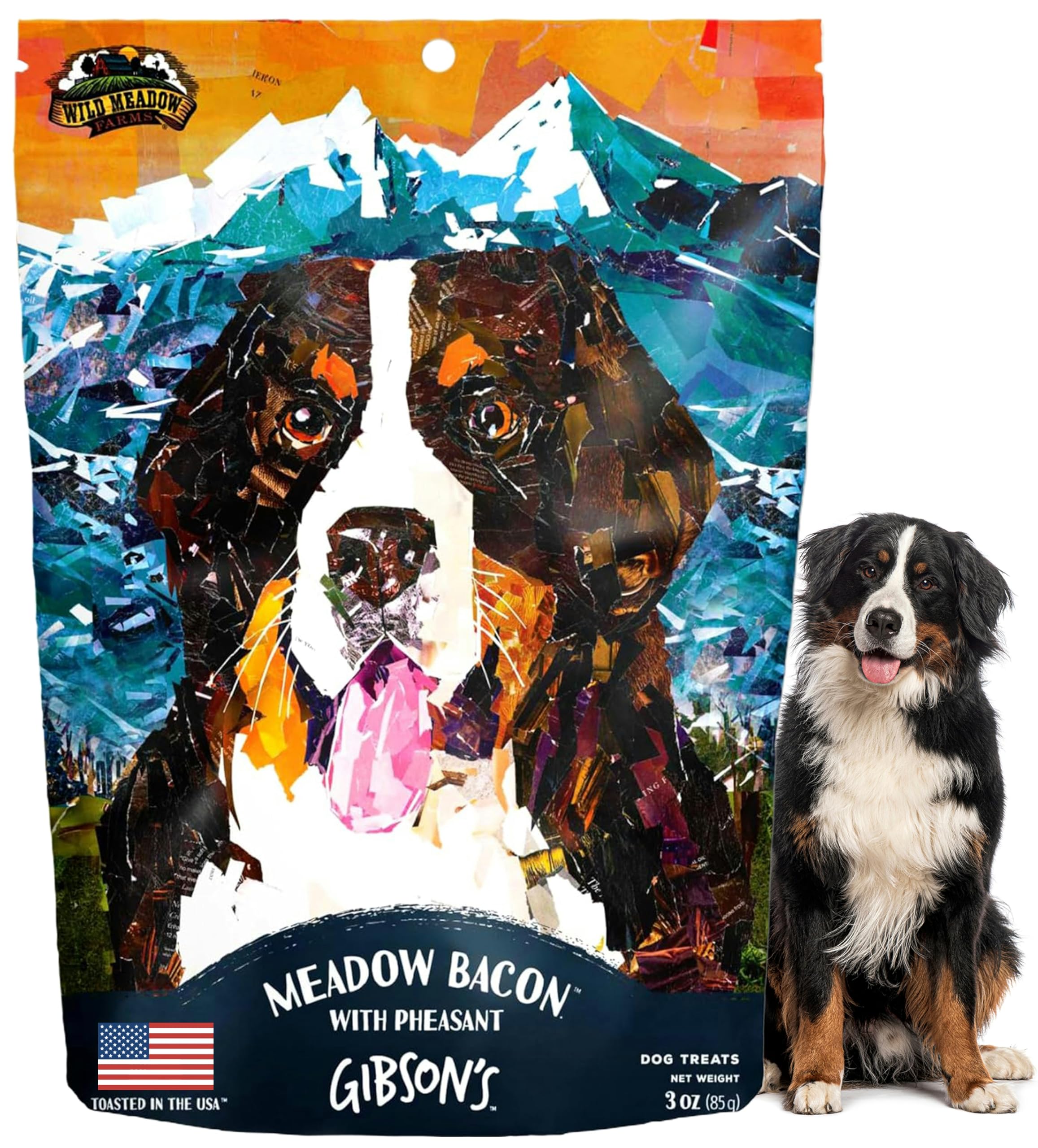 Gibson's Meadow Bacon con Pheasant, premio sabroso para entrenamiento diario.