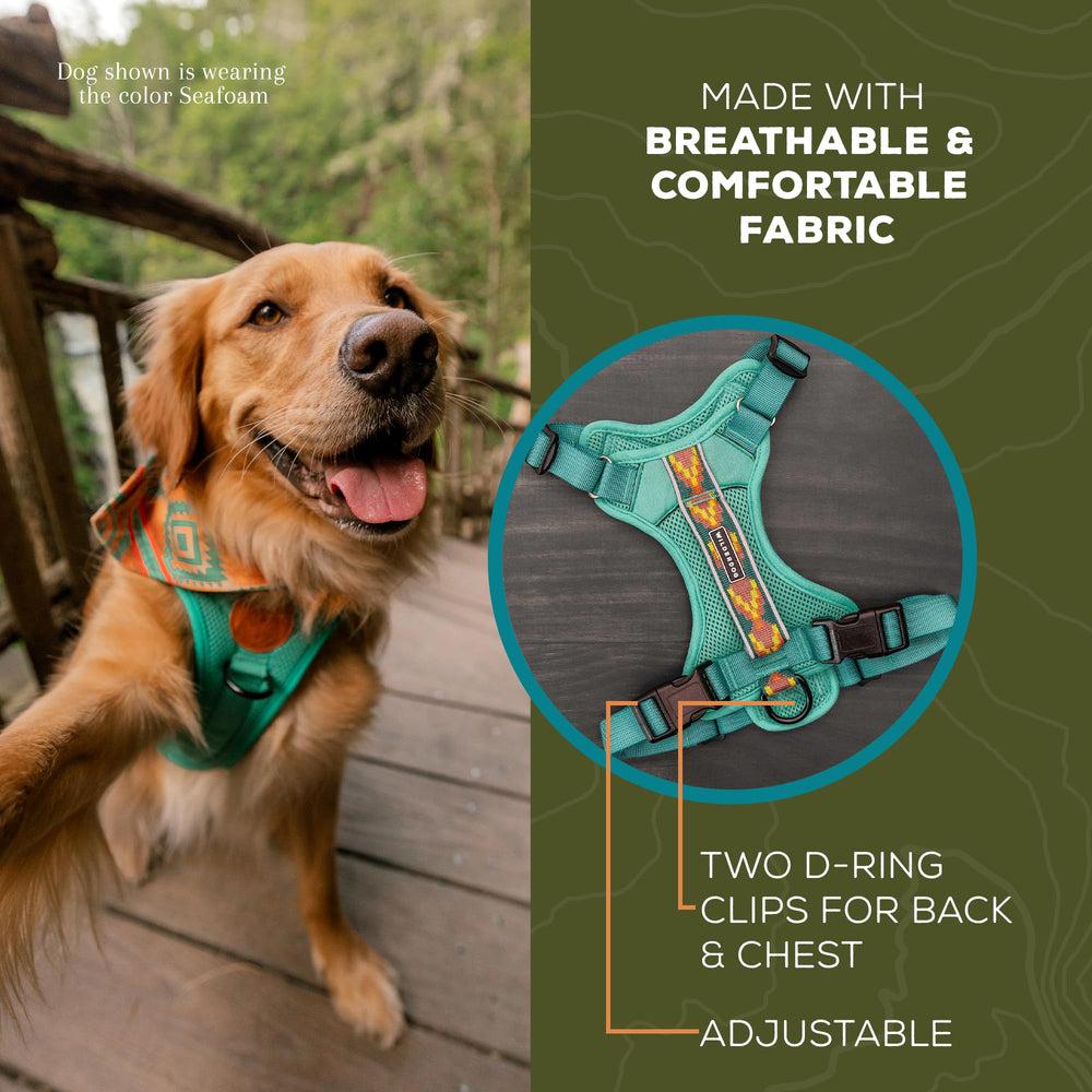 Wilderdog arnés con ajuste de cuello y hombro para mayor comodidad en aguamarina