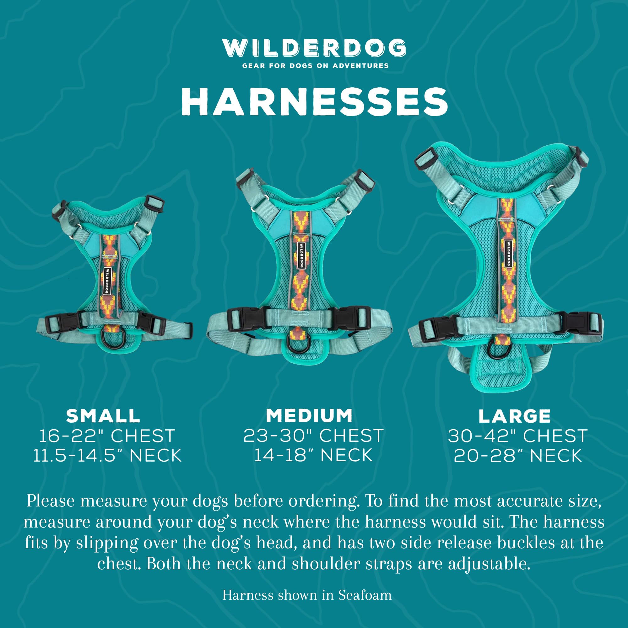 Arnés Wilderdog con asa superior, detalle de agarre para trepar obstáculos.