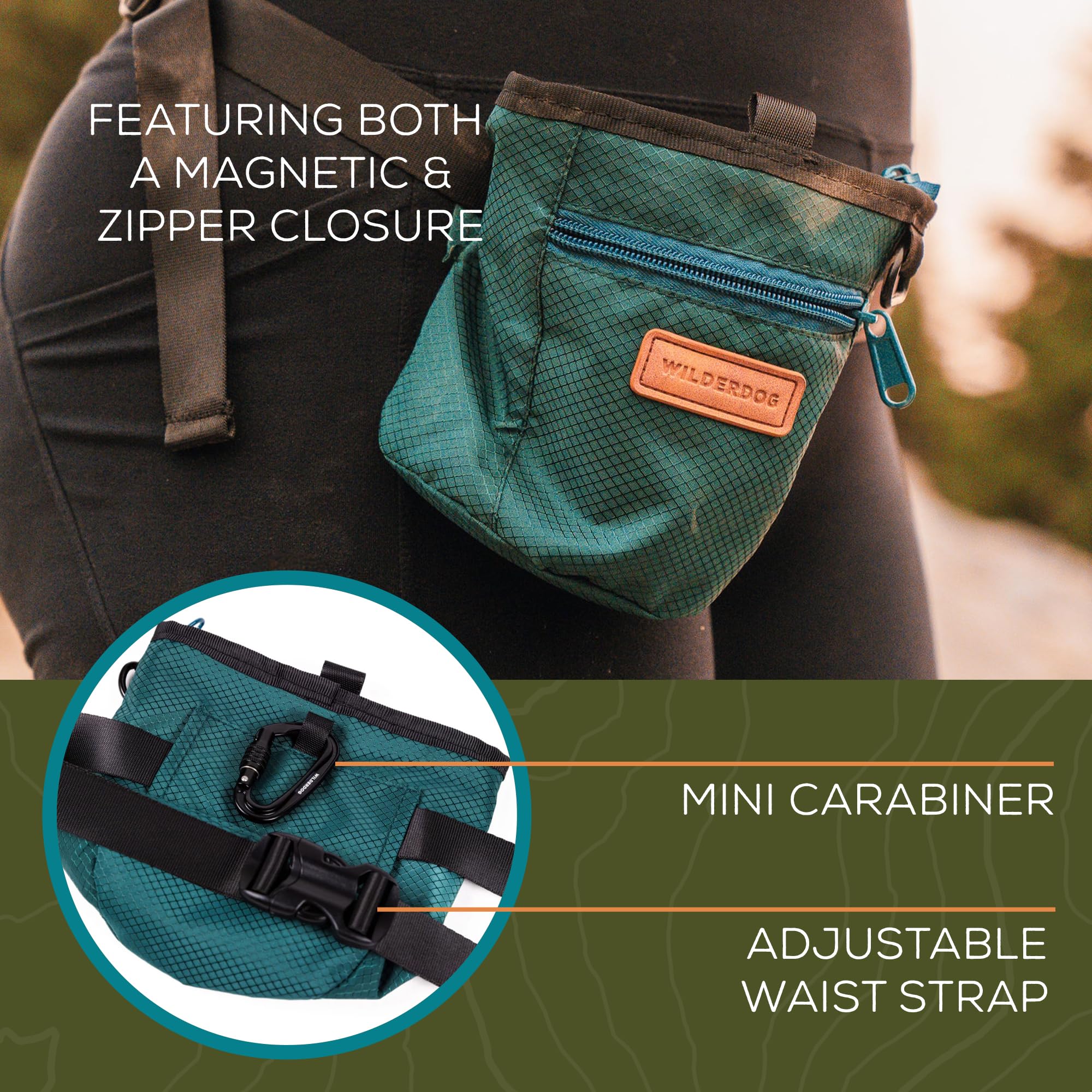 Wilderdog capacidad de 0,8 L para premios y accesorios.