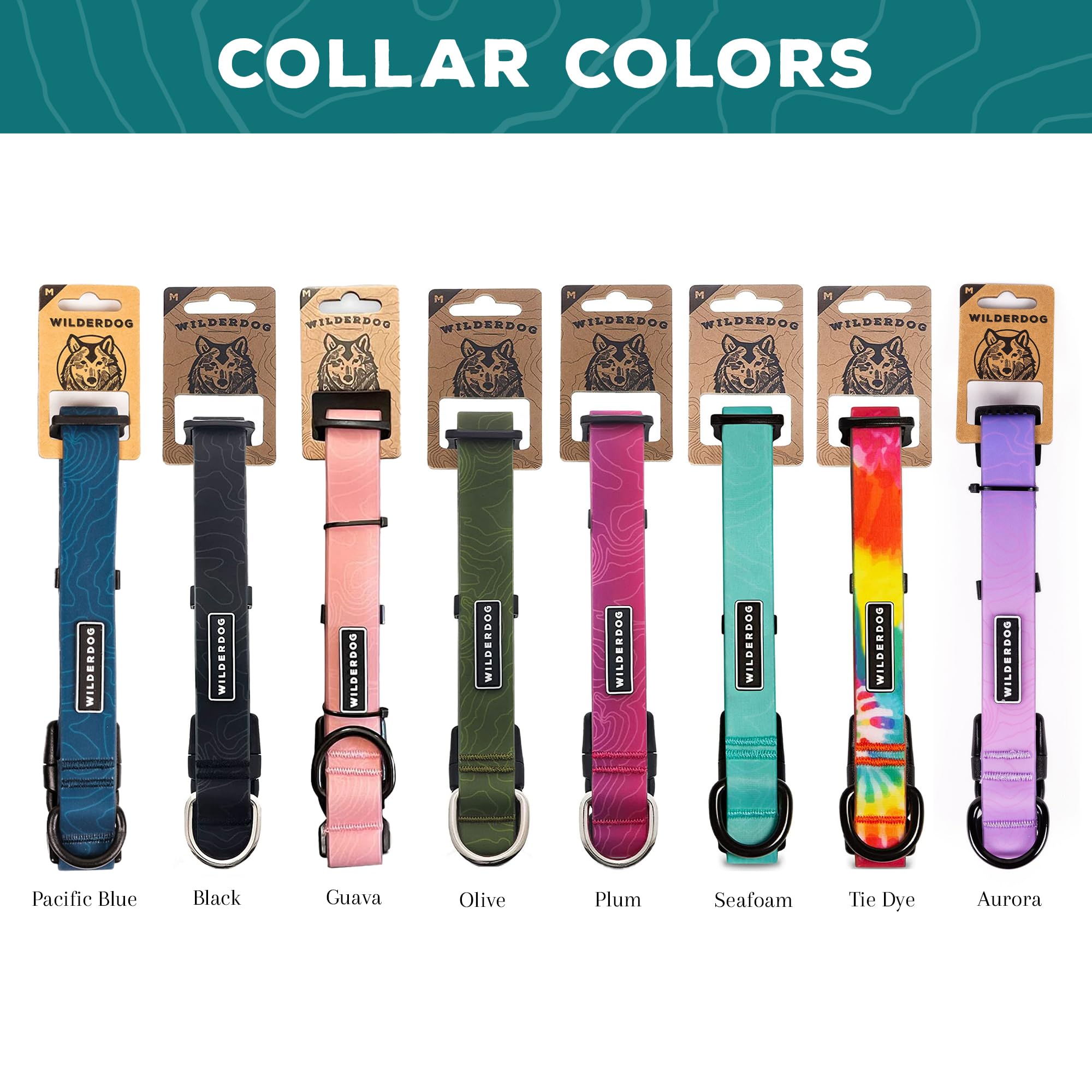 Collar Wilderdog talla grande 17-24 pulgadas para perros activos.