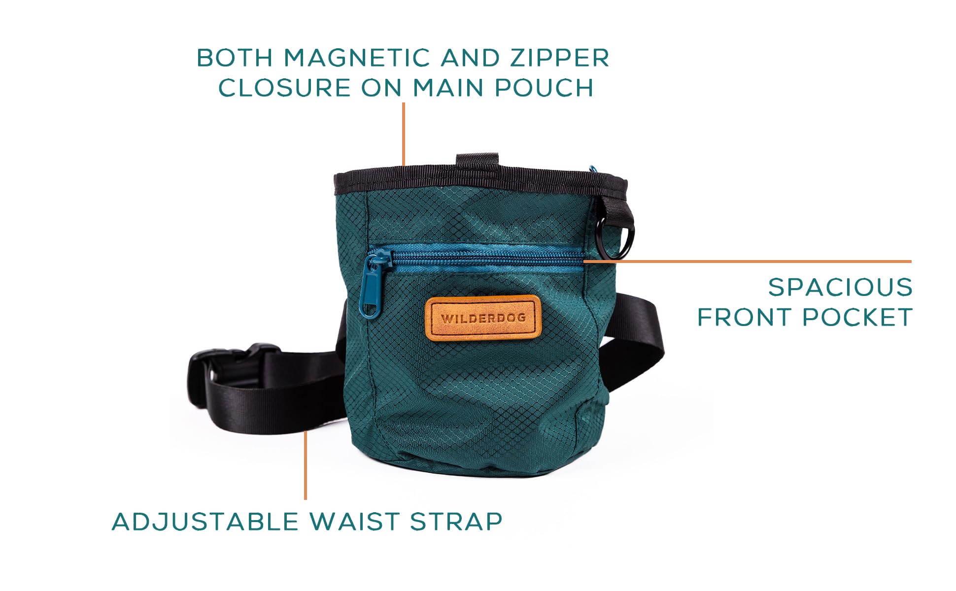 Wilderdog mosquetón adjunto para llaves u otros accesorios.