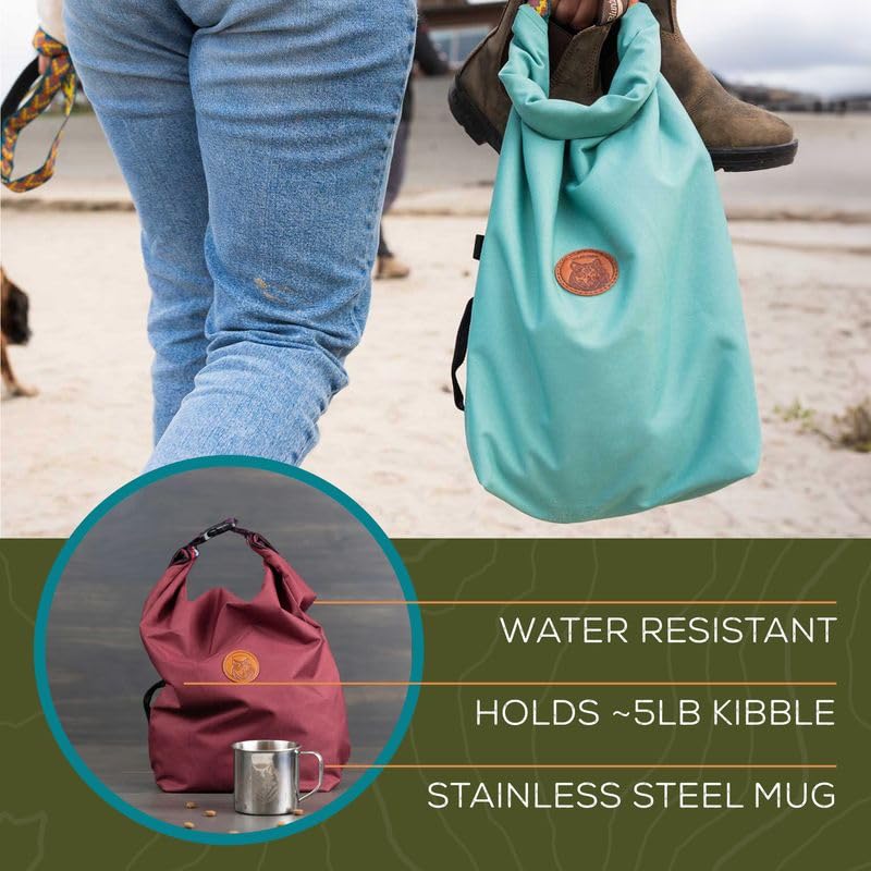 Taza de acero inoxidable Wilderdog para porcionar croquetas durante paseos.