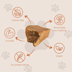 Wildfang Briar Wood, raíz masticable, sin olor, ideal para evitar astillas.