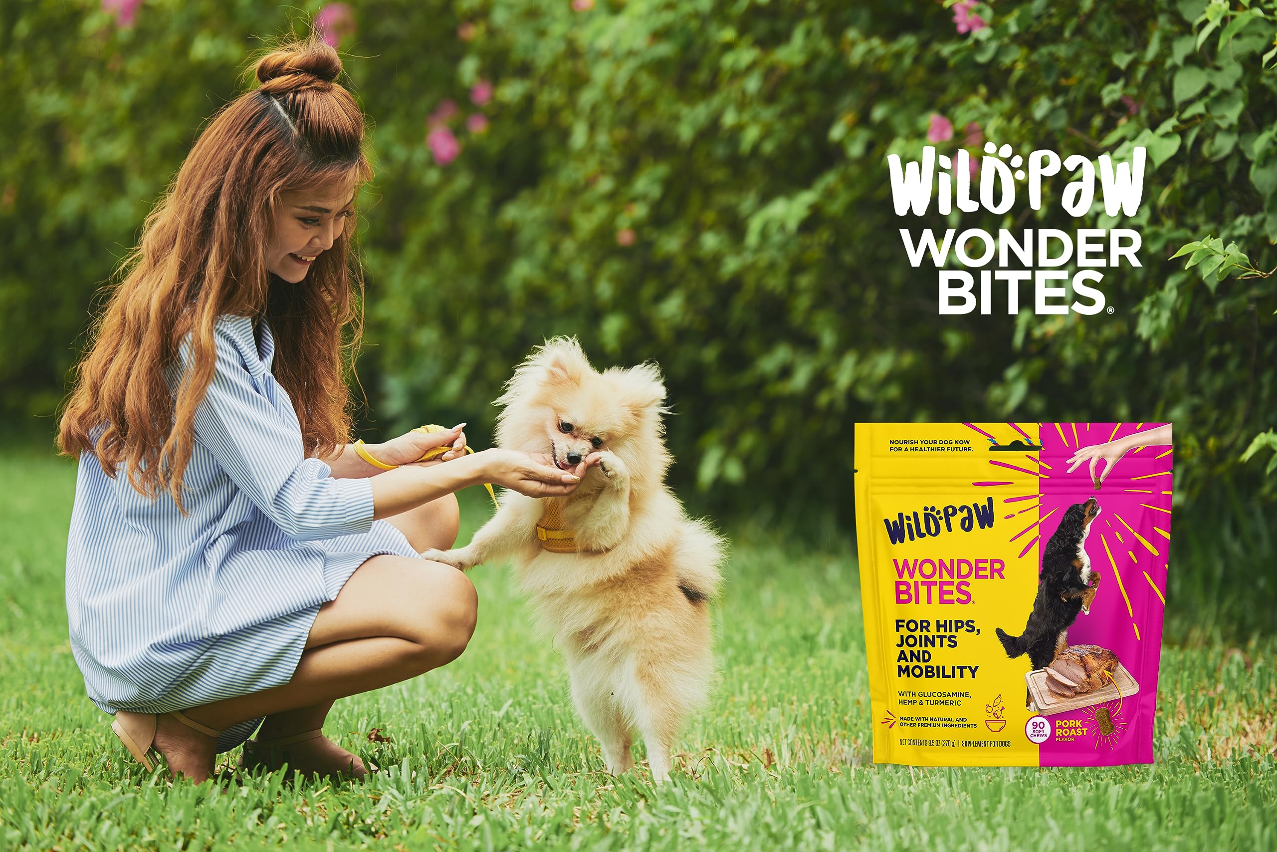 Llevar WildPaw WonderBites en bolsa para viajar, cuidado práctico.