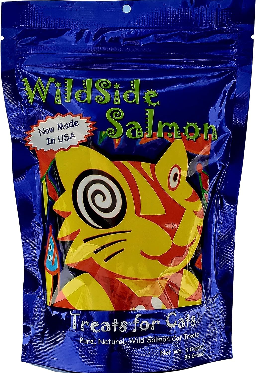WildSideSalmon paquete 3oz, bocaditos para gatos, premio diario