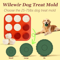 Golosinas para perros caseras con el molde Wilewir en casa.