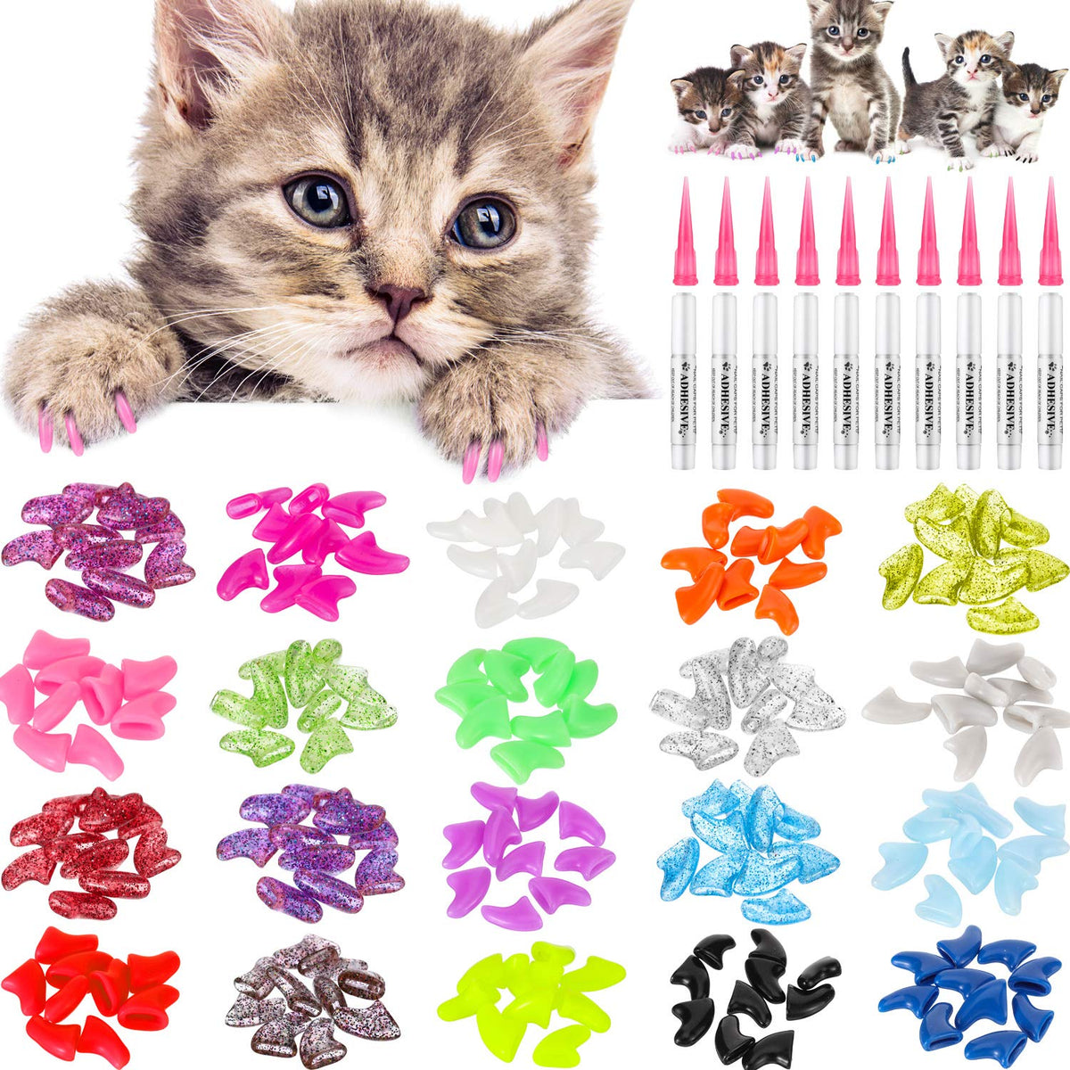 Protección estética para muebles y ropa con WILLBOND caps garras gato 20 colores.