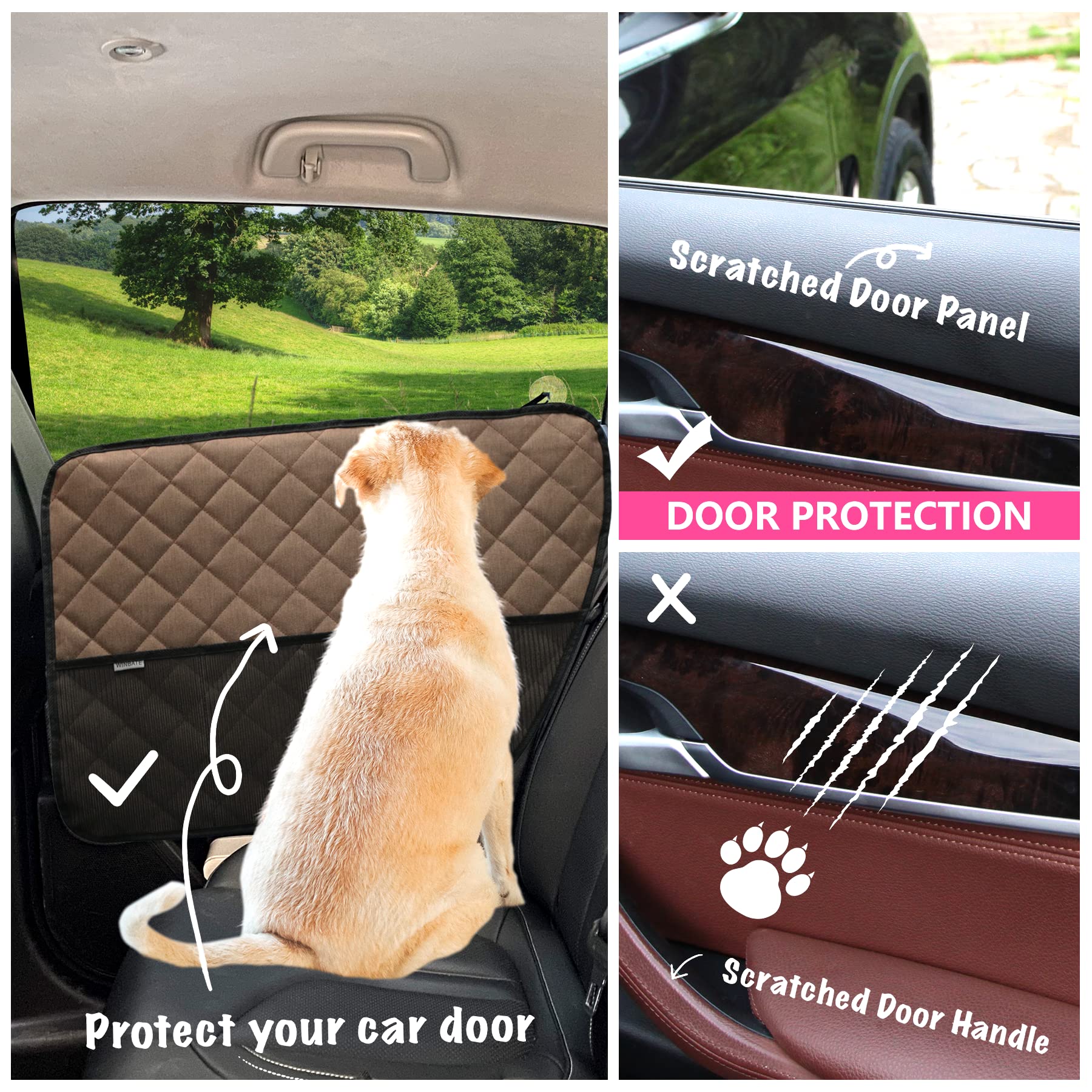 Protector impermeable de puerta Winbate mantiene el coche limpio.
